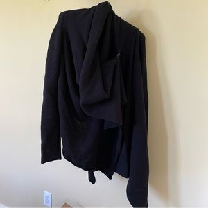 BCBG Black Chunky A-symmetrical Sweater